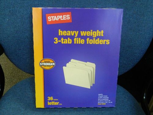 Letter size Heavy Weight 3 Tab Manila Folders