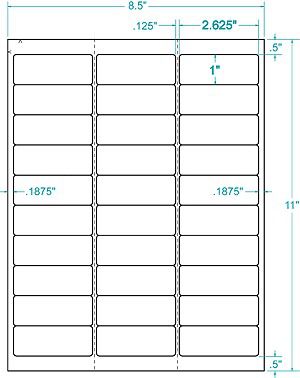 INKJET-LASER LABELS Transparent Address Label 30x100sht