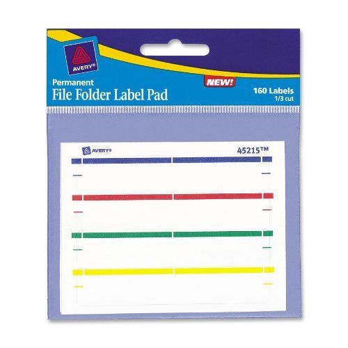 Avery File Folder Label Pad - 160 / Pack - 4/sheet - Dark Blue, Dark (ave45215)