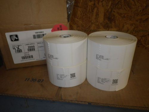 Zebra PolyPro 4000D W(in)2.250 x0L(in)1.250 2000 Labels 10010063 4 Rolls