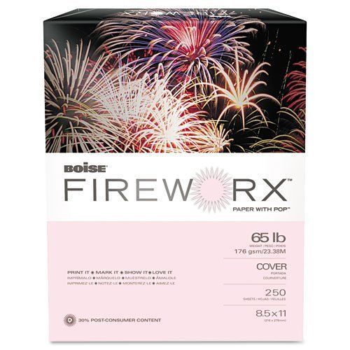 CASCADES MP2651PK Fireworx Colored Cover Stock, 65 Lbs., 8-1/2 X 11, Powder