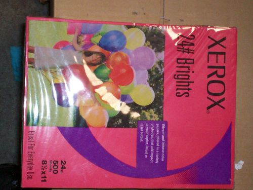 XEROX 24# Brights - Red- 24lb - 500 Sheets - 8-1/2&#034; X 11&#034;