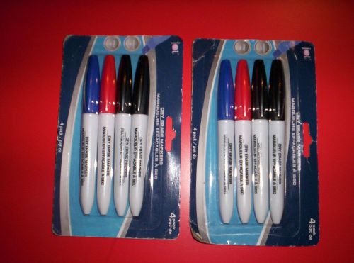 8 ~~&#034;JOT &#034;DRY ERASE MARKERS - BLACK, RED, BLUE!