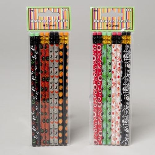 PENCIL 8CT HALLOWEEN 8 DESIGNS IN PRINTED OPP BAG, Case of 48