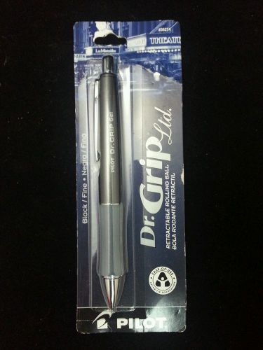 PILOT Dr Grip LTD Rollerball Pen Fine Point Black Ink Black Barrel FREE SHIPPING