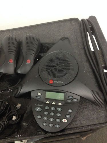 Polycom SoundStation 2 Conference Phone - 2201-16000-601 W/Power &amp; Cables