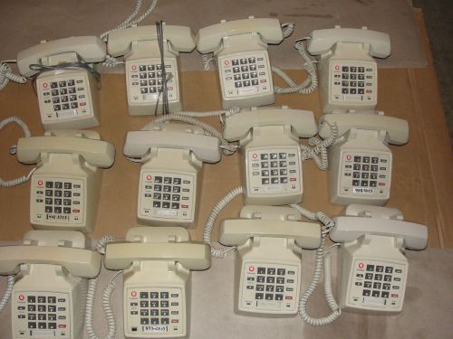 Lot of  6 lucent single line touch tone telephone mdl 2500ymgp-215 misty cream for sale