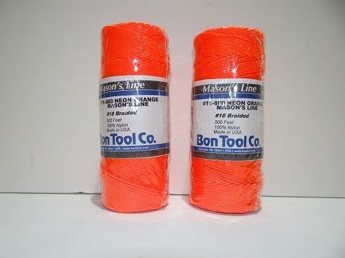 #18 Braided Mason&#039;s Line- Orange- 2 pc pack