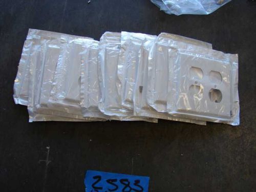 Leviton 80516-W 2 gang duplex wall plate oversize 12pcs