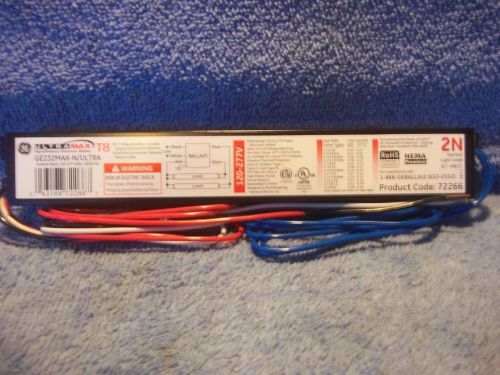 NEW GE Ultramax T8 GE232MAX-N/ULTRA  BALLAST 2N 72266 FREE SHIP 10 AVAILABLE