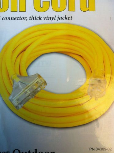 COLEMAN CABLE 100FT HD TRI-SOURCE EXTENSION CORD LARGE CAP /CONNECTOR 298.WP.5D