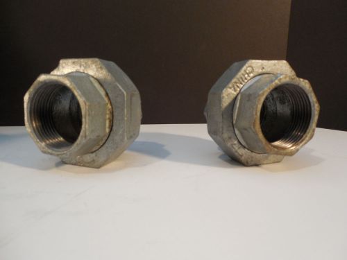 Galvanized union 1 1/4 inch - lot of 2 for sale