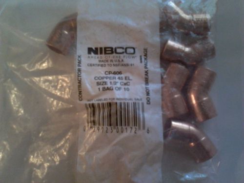 1/2 COPPER FITTINGS, 45 EL, TOTAL 60 PCS, 25 PCS COPPER STRAPS