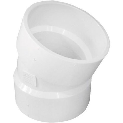 Genova 70840 22-1/2 degrees Elbow-4&#034; 22-1/2D PVC-DWV ELBOW