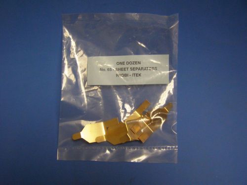 New In Stock #65 Rudow Ryobi/Itek Sheet Separators for Small Presses Bag of 12