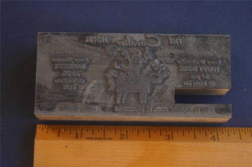 Letterpress Printing Block The Cavalier Hotel Fl. Advertising      (2)