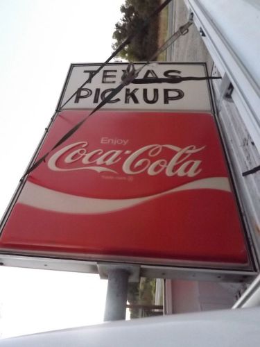 HUGE VINTAGE TEXAS COCA COLA Sign 61 x 91 x 17 1/2  Excellent Condition