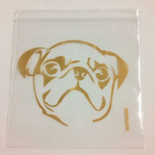 50 Gold Print-Clear Bulldog Bags (3.5x3.25) Small Ziplock Baggies - Food/Treats