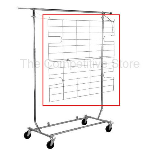 Shelf/Display Screen For Salesman Rack Chrome Great Accessory for Rolling Racks