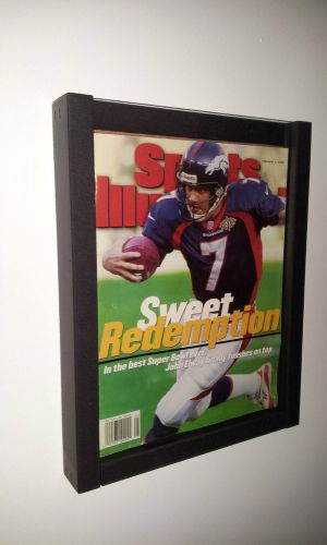 MAGAZINE SPORTS ILLUSTRATED DISPLAY FRAME CASE BLACK SHADOW BOX