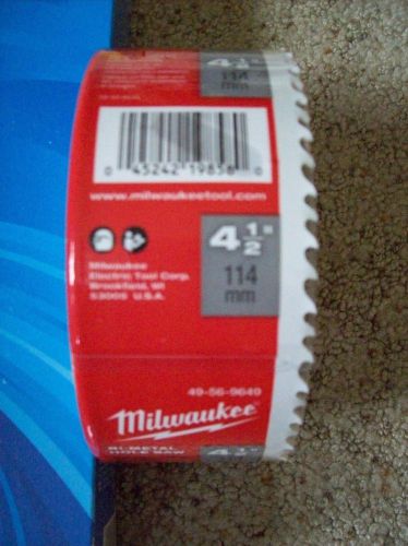 *new* milwaukee 4 1/2&#034; ice hardened bi-metal hole saw 49-56-9649 *new* for sale