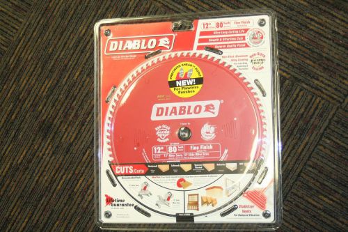 Freud D1280X Diablo 12-inch 80T Fine Finish Miter Saw Blade with 1-inch Arbor