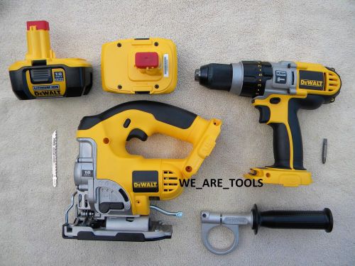 Dewalt 18V DC330 18V Jig Saw, DCD970 Hammer drill,2 DC9180 Batteries 18 Volt XRP