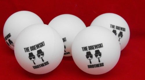 Brewski Brothers Beer Pong Balls 5 Count Lot -Ping Pong Table Tennis Game balls