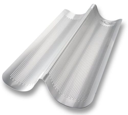 New usa pans 2-well perforated italian loaf pan for sale