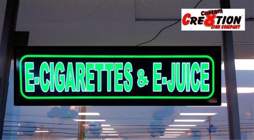 Led light up sign - vapor e-cigarettes &amp; e-juice - neon/banner alt 46&#034;x12&#034; for sale