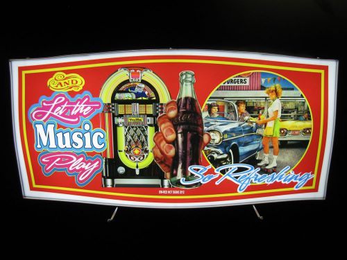 Vintage LED Lighted Sign: Coca-Cola, Jukebox, Drive-in Montage