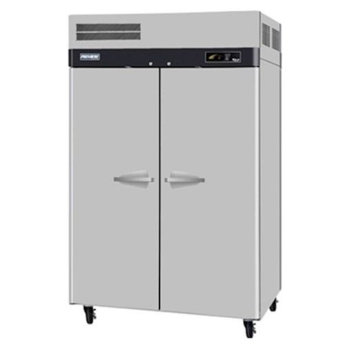 New turbo air 49 cu ft premier ss solid door pass thru refrigerator-2 full doors for sale