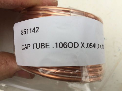 TRUE MANUFACTURING CAPILLARY TUBE .106OD X .054ID X 10   851142