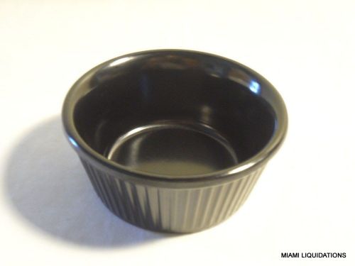 Lot of 10 4oz fluted shallow Ramekin Carlisle 411-S289-03  Black heavy melamine