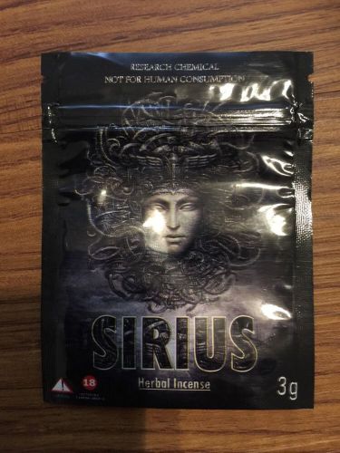 100 Sirius 3g EMPTY** mylar ziplock bags (good for crafts incense jewelry)