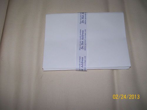 White woven inside envelopes ~ 5-3/4x 8 ~ lot of 50 ~ for sale
