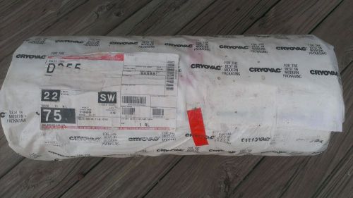 Cryovac d955 plain shrink film stock 75 gauge 22&#034; x 7000 ft - new &amp; sealed for sale