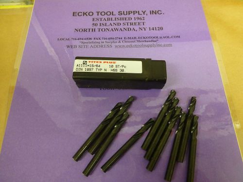 SCREW MACHINE DRILL 15/64&#034; HIGH SPEED 118 POINT BLACK OX TITEX NEW 10 PCS $12.80