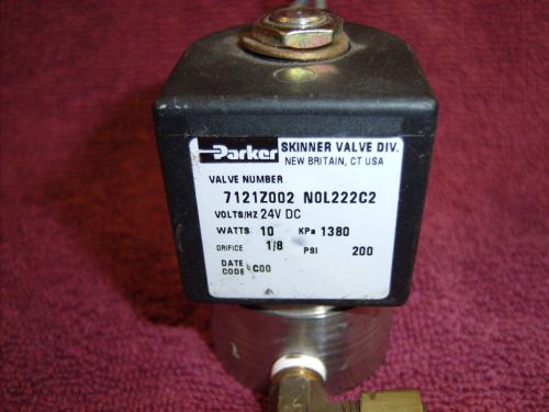 Parker 7121002N0L222C2 Solonoid Valve 24 VDC 10 Watts 1/8IN Orifice 200 PSI