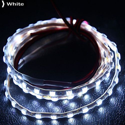 Dc 12v 90cm 90 smd 1210 led flexible waterproof car strip light lights white for sale