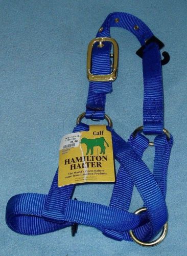 Hamilton Calf Halter New With Tags Blue Nylon 1&#034; Turnout