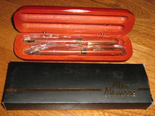 PEN &amp; PENCIL SET FREE SHIP GRADUATE TWIST ACTION LOCKING MECHANISM ALEX NAVARRE