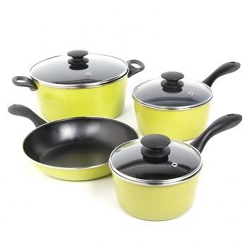 Sunbeam Armington 7-Piece Cookware Set, Lime