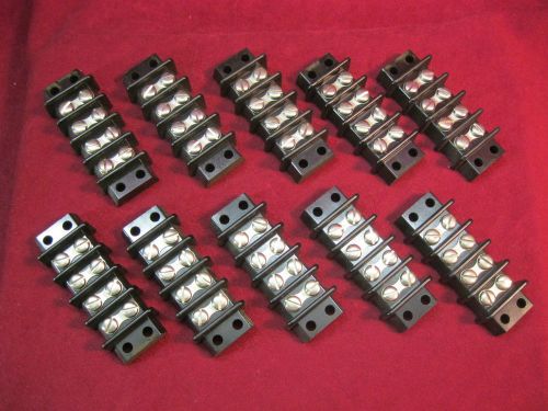 Kulka 602 Double Row 4 Position Wire Terminal Block Strips Lot Screw Lot of 10