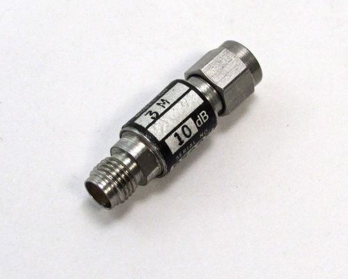 Weinschel / Aeroflex 3M-10 Fixed Attenuator - 10 dB, DC-12.4 GHz, 2W, SMA M-F