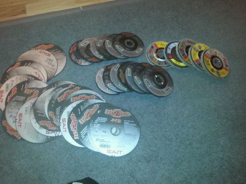 Lot of metabo cut off wheels grinding discs and flap discs 57 total pieces for sale