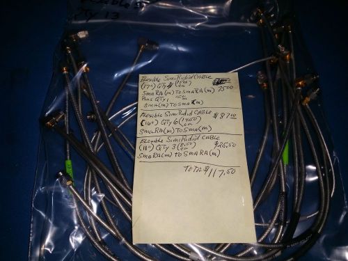 Assorted Lot Flexible Semi Rigid Cables  LOT QTY (13) see description