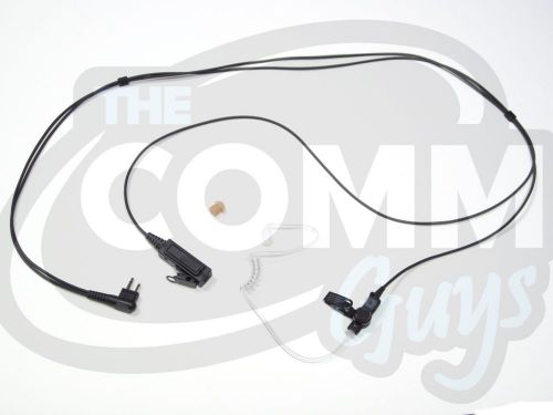 2-PIN PRO SURVEILLANCE EARPIECE MIC MOTOROLA CP200 PR400 CLS HYT RADIO HEADSET