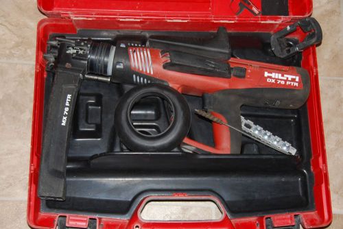 HILTI DX76 PTR POWDER ACTUATED FASTENING NAIL GUN W/MX 76 PTR MAGAZINE - V. GOOD