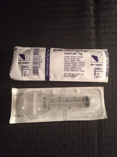 NEW LOT OF 20 BD Syringes Luer-Lok Tip 309661 20ml See Description